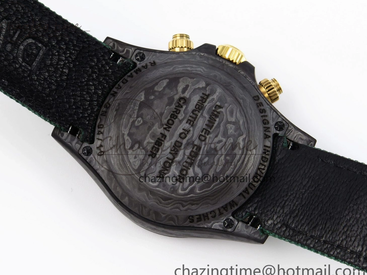 Nylon A7750 on YG DIW Dial Carbon Green Case Green Edition Daytona and Bezel Strap DIWF 0428